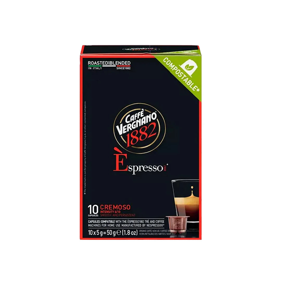 Caffe Vergnano - Nespresso Compatible - Espresso Cremoso - 10 Capsules