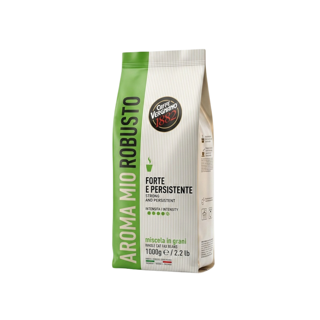 Caffe Vergnano - Whole Beans - Aroma Mio ( ROBUSTO )- 1 Kg