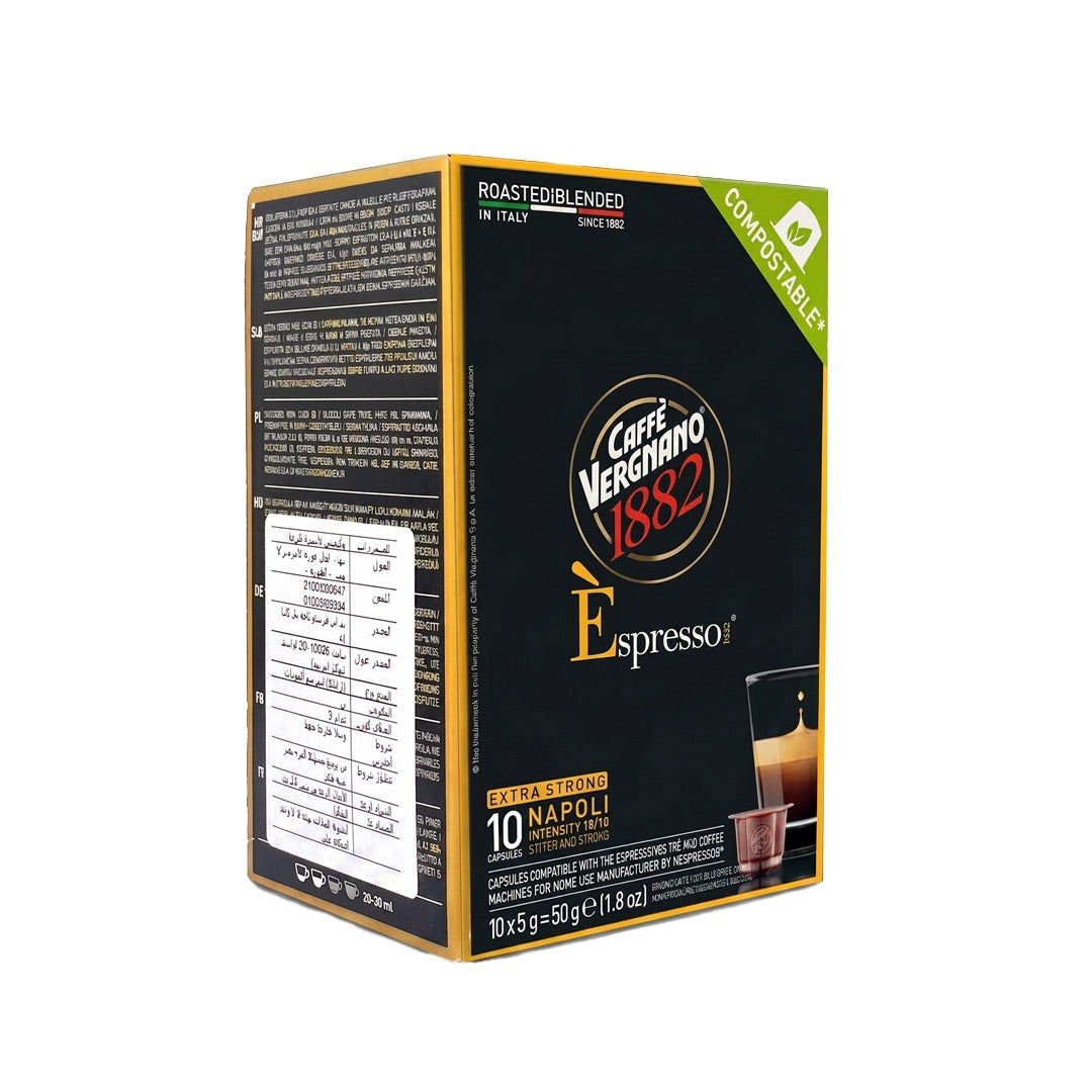Caffe Vergnano - Nespresso Compatible - Espresso Napoli - 10 Capsule