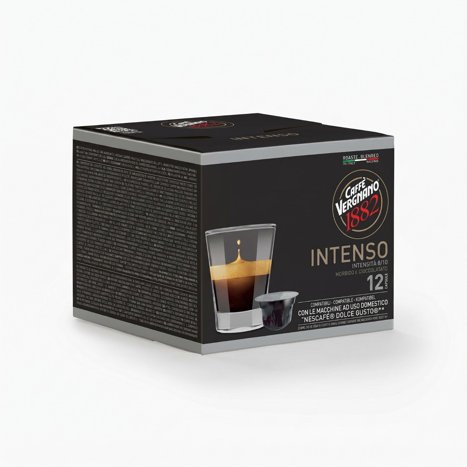 Caffe Vergnano - Dolce Gusto Compatible - Intenso - 12 Capsule