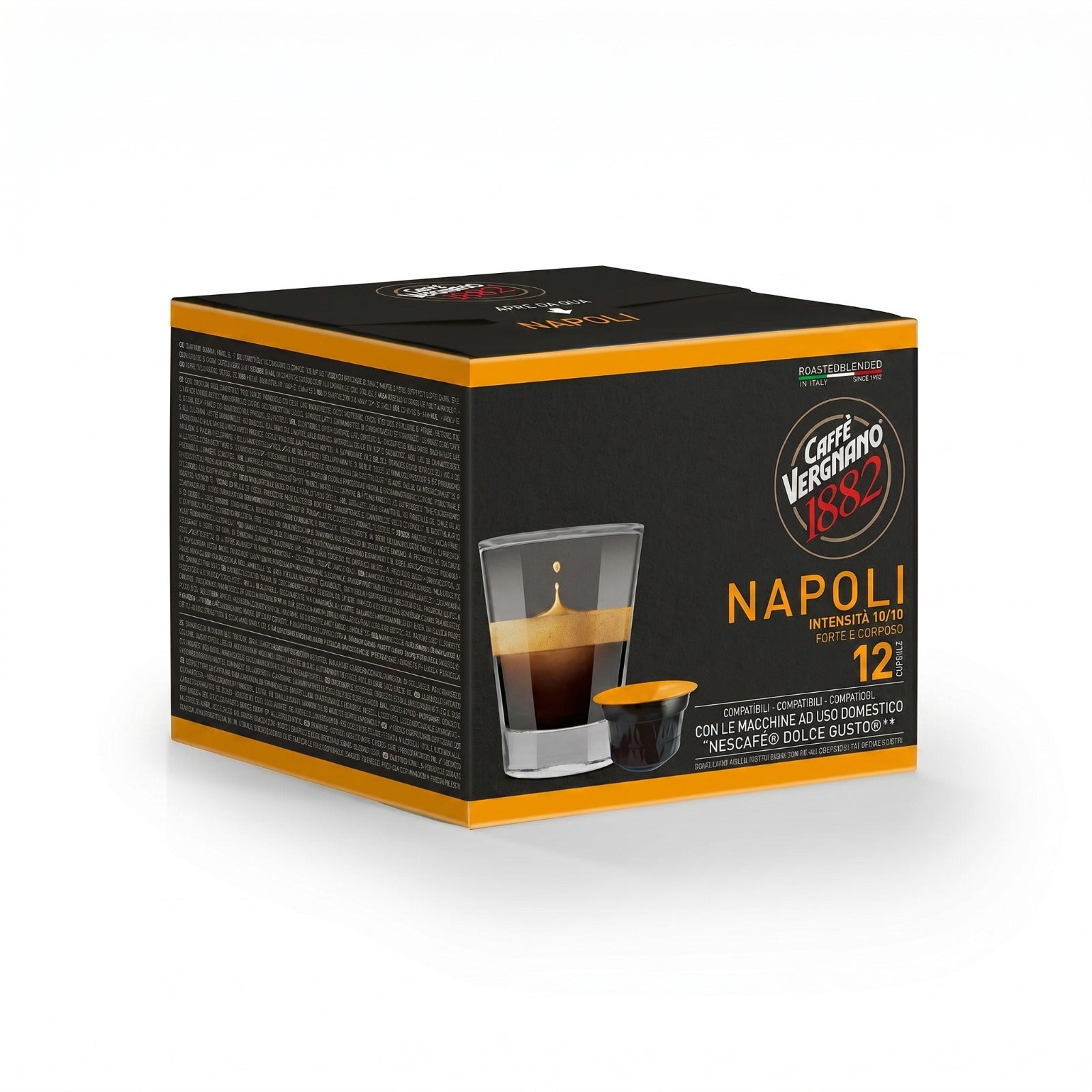 Caffe Vergnano - Dolce Gusto Compatible - Napoli - 12 Capsule
