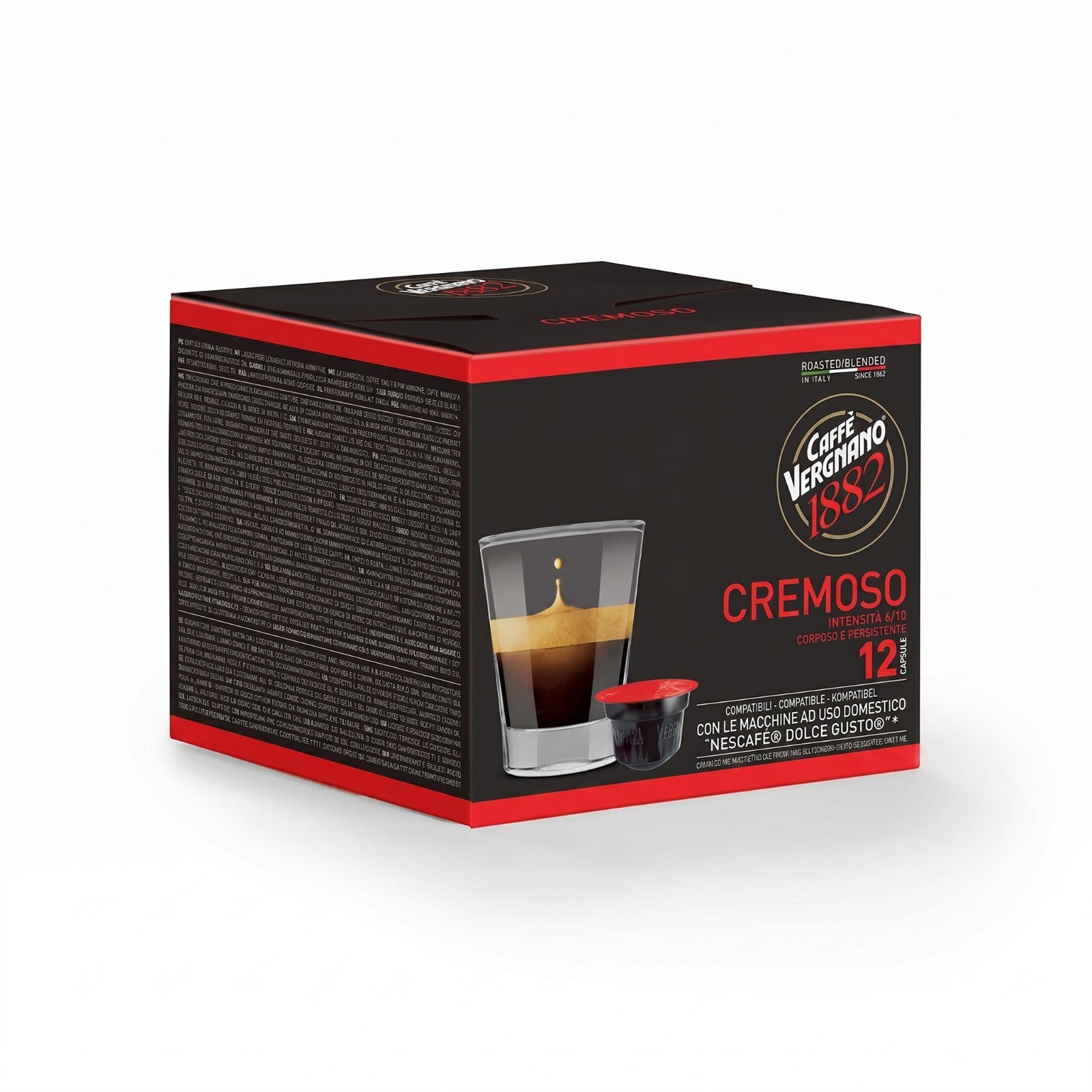 Caffe Vergnano - Dolce Gusto Compatible - Cremoso - 12 Capsule